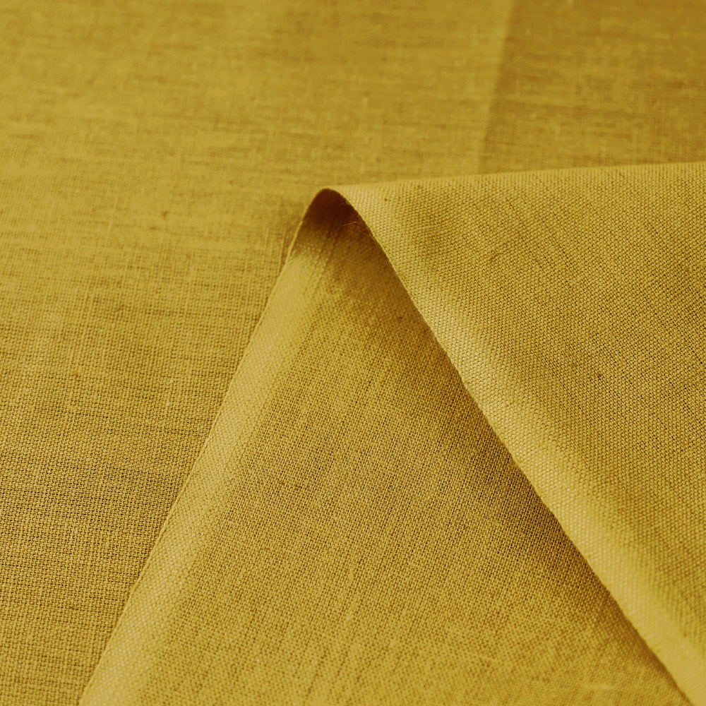 Mustard yellow - flex cotton prewashed plain fabric 09
