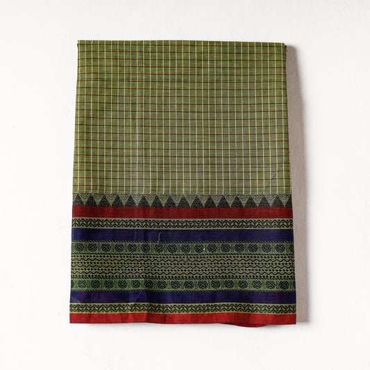 Green - Kanchipuram Cotton Precut Fabric (1.2 Meter)