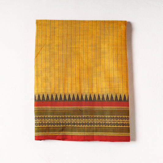 Yellow - Kanchipuram Cotton Precut Fabric (1.9 Meter)