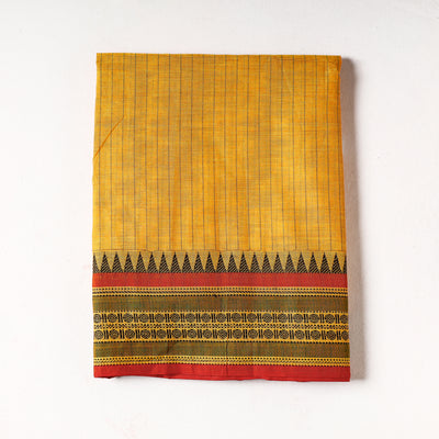 Yellow - Kanchipuram Cotton Precut Fabric (1.9 Meter)