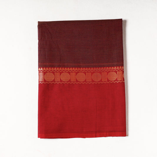 Maroon - Kanchipuram Cotton Precut Fabric (1.1 Meter)