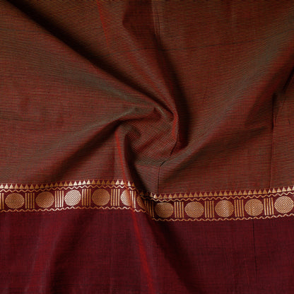 Brown - Kanchipuram Cotton Precut Fabric (1.45 Meter)