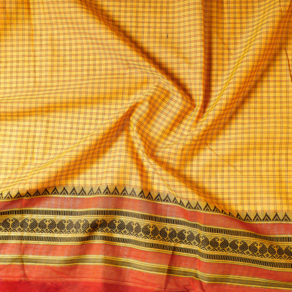 Yellow - Kanchipuram Cotton Precut Fabric (2.3 Meter)