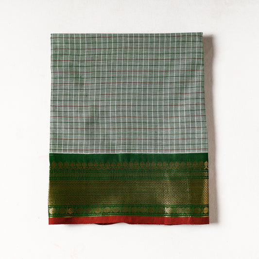Green - Kanchipuram Cotton Precut Fabric (1.3 Meter)