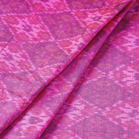 Puttapaka Ikat Weave Handloom Pure Raw Silk Fabric