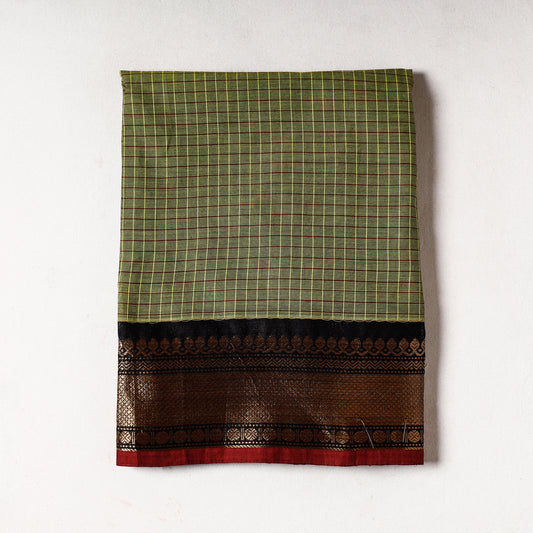 Green - Kanchipuram Cotton Precut Fabric (1.4 Meter)