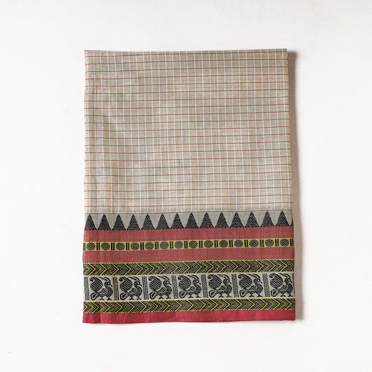 Beige - Kanchipuram Cotton Precut Fabric (1.75 Meter)