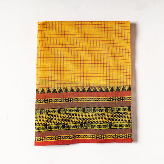 Yellow - Kanchipuram Cotton Precut Fabric (1.7 Meter)