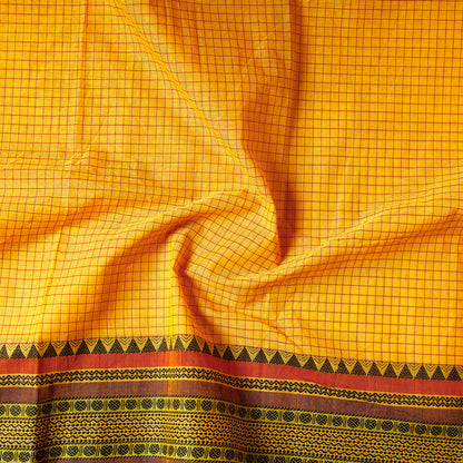 Yellow - Kanchipuram Cotton Precut Fabric (1.7 Meter)