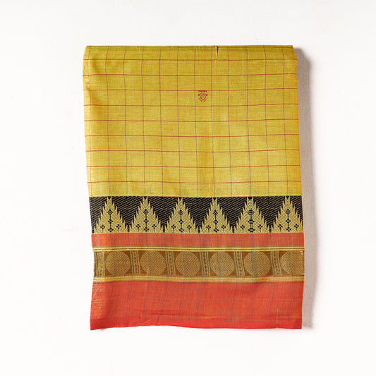 Yellow - Kanchipuram Cotton Precut Fabric (1.5 Meter)