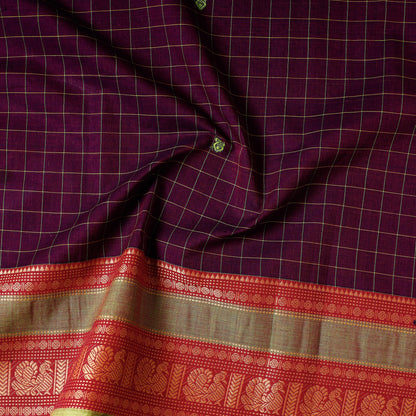 Purple - Kanchipuram Cotton Precut Fabric (1.75 Meter)