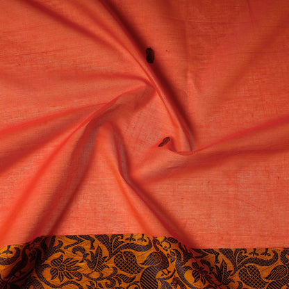 Orange - Kanchipuram Cotton Precut Fabric (1.5 Meter)