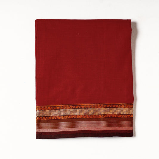 Red - Kanchipuram Cotton Precut Fabric (2 Meter)