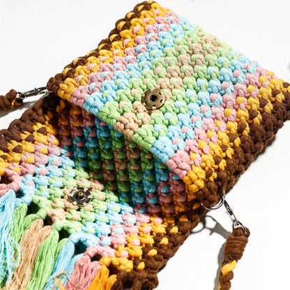 Multicolor - Multicolour Thread Work Handcrafted Macrame Sling Bag