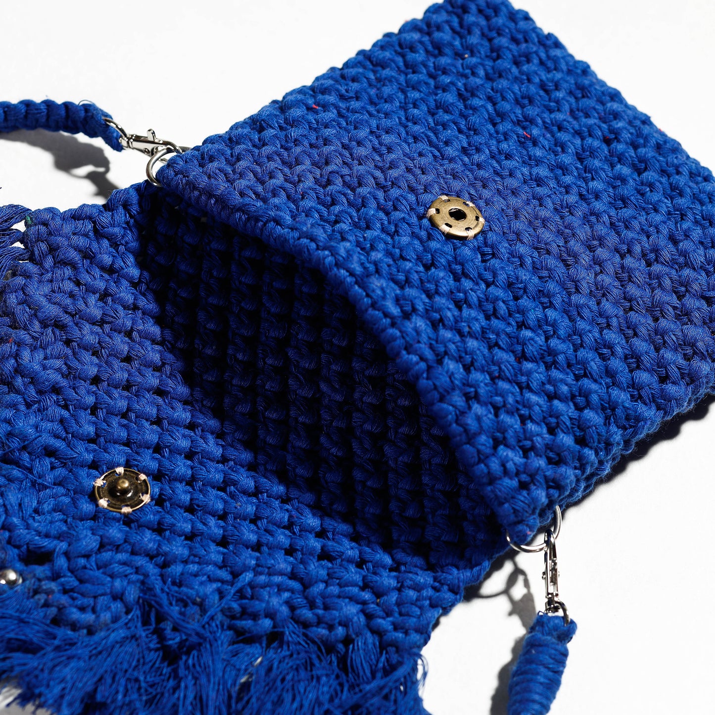 Blue - Thread Work Handcrafted Macrame Sling Bag