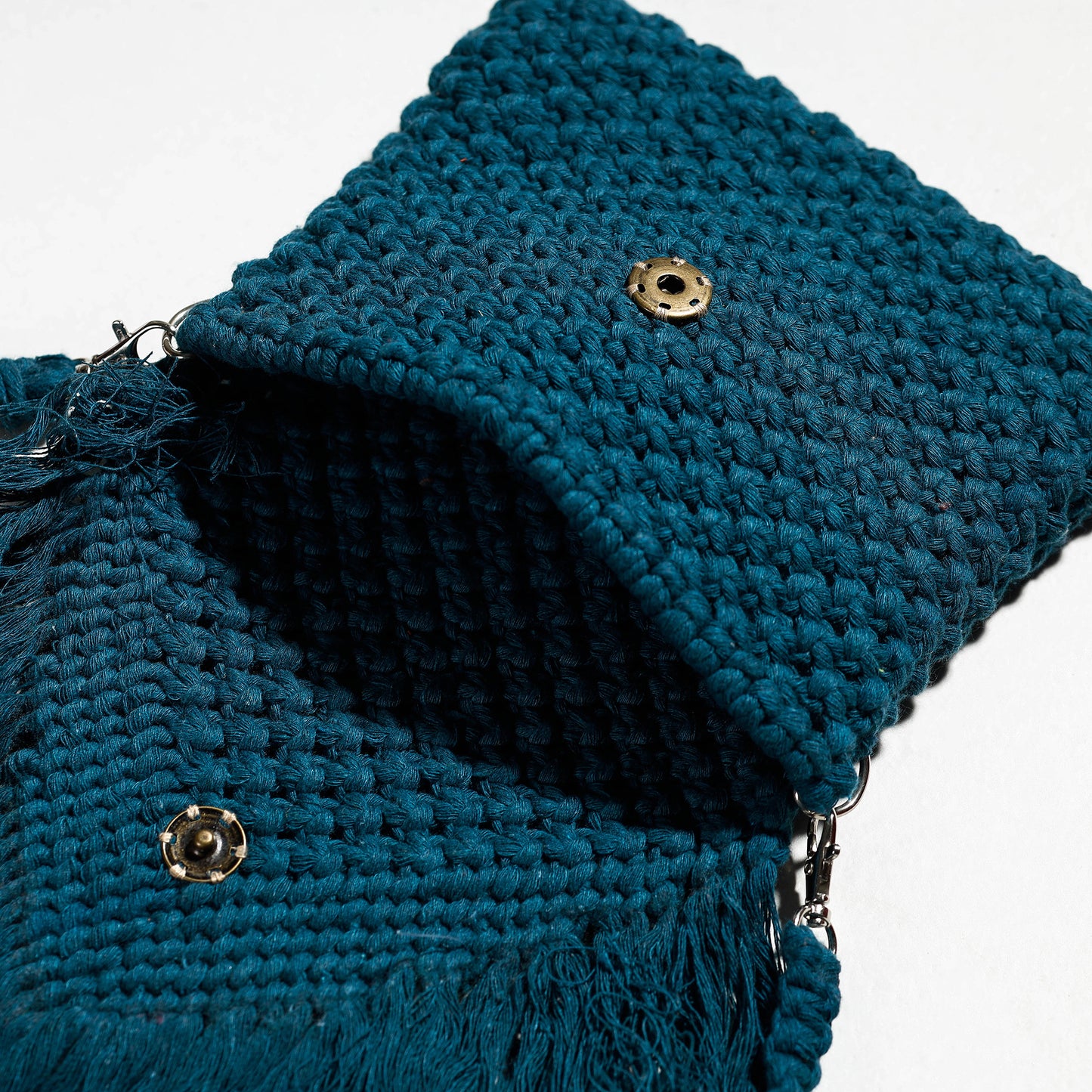 Blue - Thread Work Handcrafted Macrame Sling Bag