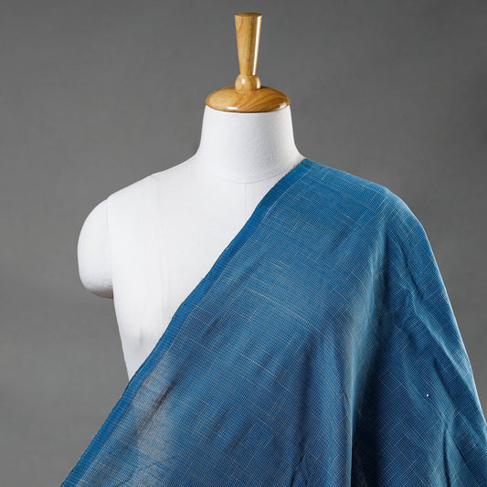 Blue - Pure Handloom Godavari Checks Cotton Fabric