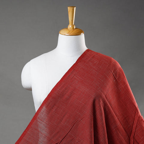 Red - Pure Handloom Godavari Checks Cotton Fabric