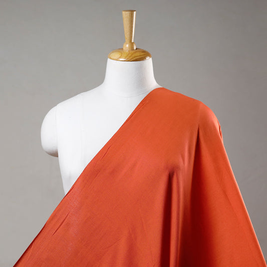 Orange - Flamingo Red - Vidarbha Tussar Silk Cotton Handloom Fabric