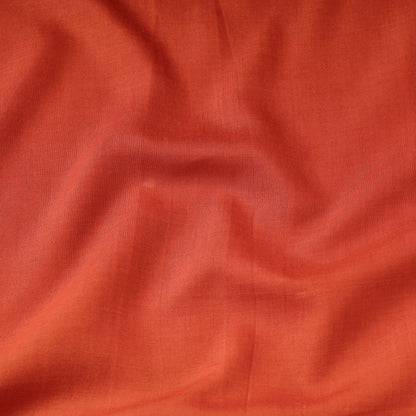 Orange - Flamingo Red - Vidarbha Tussar Silk Cotton Handloom Fabric