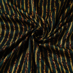 Green - special modal silk vanaspati hand printed fabric