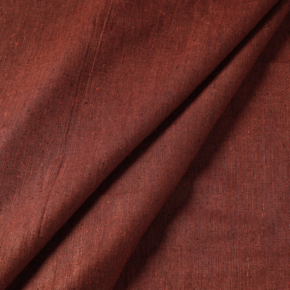 Brown - Brandy Red - Vidarbha Handloom Pure Tussar x Katia Silk Fabric