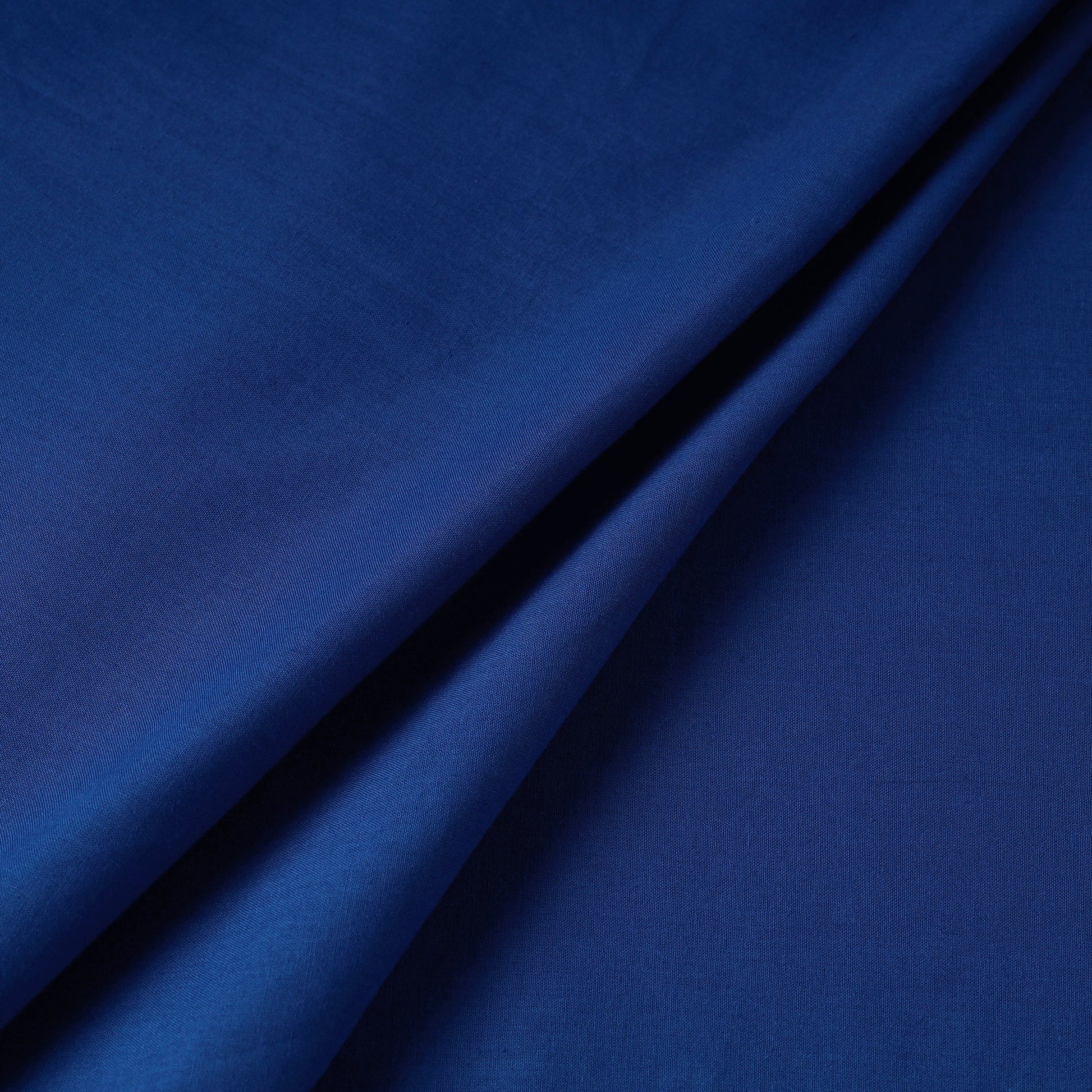 Blue - Prewashed Plain Dyed Cotton Fabric (Copy) by ITOKRI CRAFTS INITIATIVE