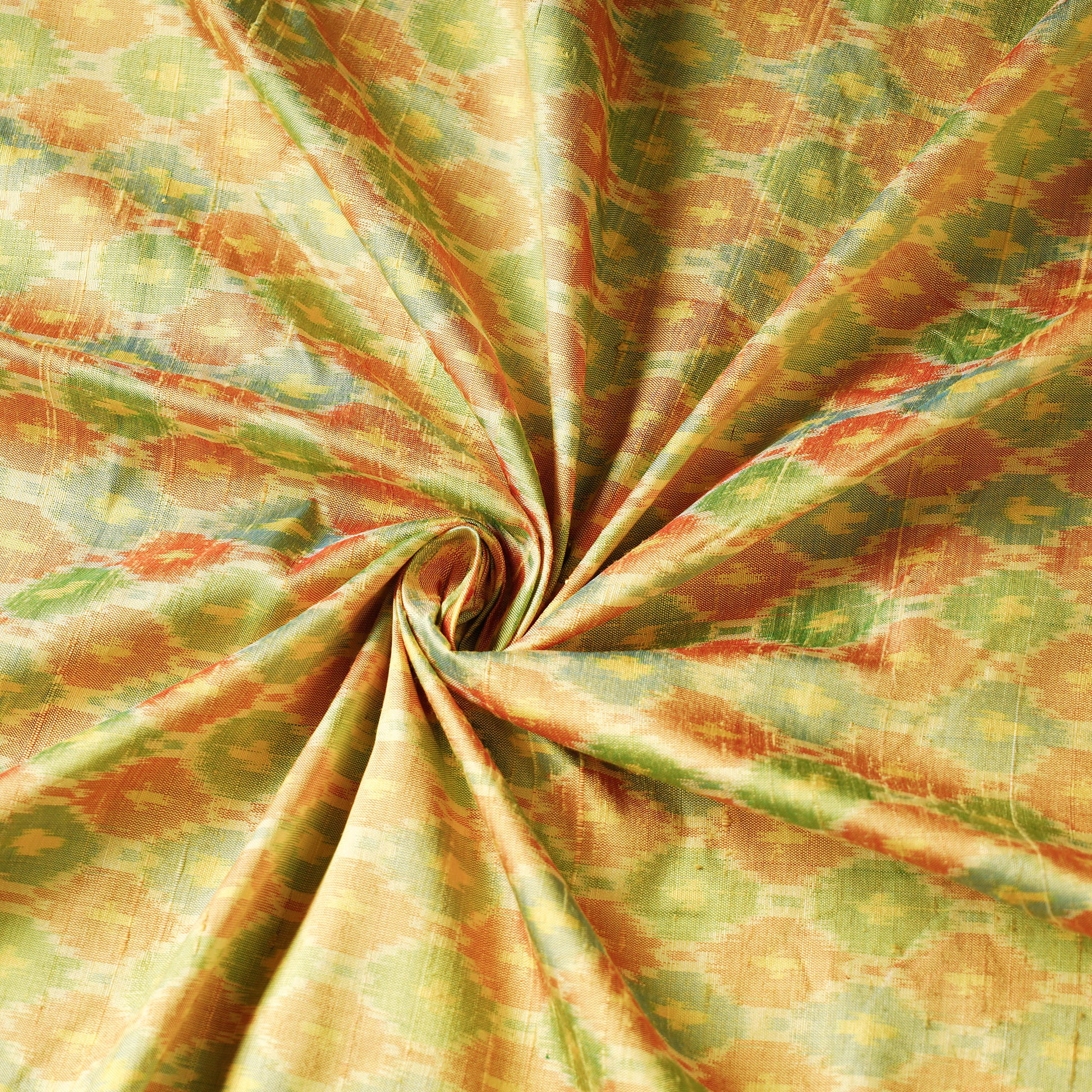Pochampally Ikat Raw Silk Pure Handloom Fabric