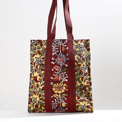 Yellow - Handpainted Kalamkari Natural Dyed Cotton Shoulder Bag