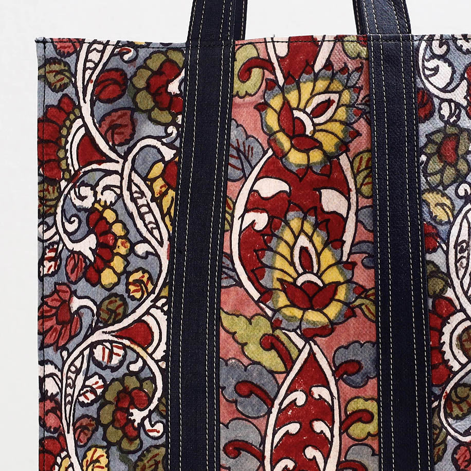 Multicolor - Handpainted Kalamkari Natural Dyed Cotton Shoulder Bag