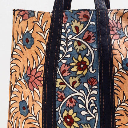 Peach - Handpainted Kalamkari Natural Dyed Cotton Shoulder Bag