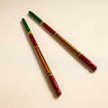  Handmade Lacquered Wooden Garba Dandiya Sticks 