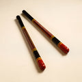  Handmade Lacquered Wooden Garba Dandiya Sticks 