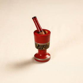  Handmade Lacquered Wooden Mortar & Pestle Set - Small 