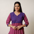  Running Stitch Cotton Straight Kurta with Jacquard Patchwork 14 