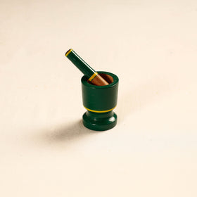  Handmade Lacquered Wooden Mortar & Pestle Set - Small 