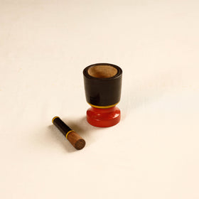  Handmade Lacquered Wooden Mortar & Pestle Set - Small 