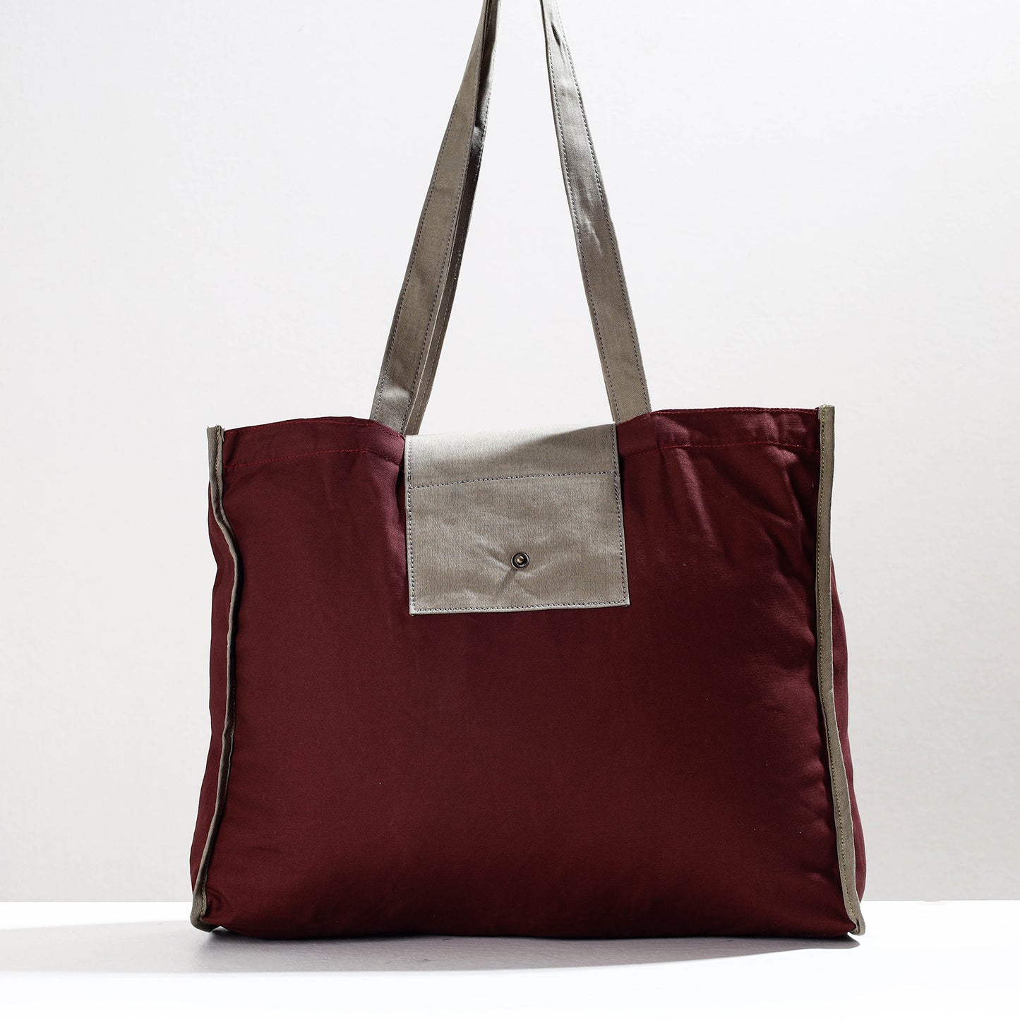 Maroon - Handpainted Kalamkari Natural Dyed Cotton Shoulder Bag