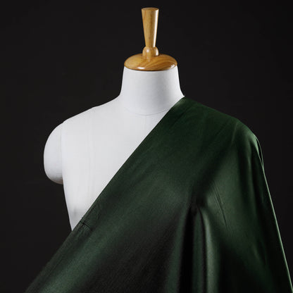 Dark Green - Vidarbha Tussar Silk Cotton Handloom Fabric