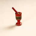  Handmade Lacquered Wooden Mortar & Pestle Set - Small 