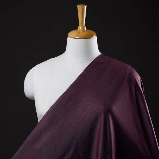 Dark Purple - Vidarbha Tussar Silk Cotton Handloom Fabric
