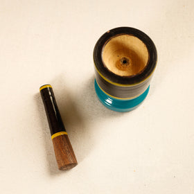  Handmade Lacquered Wooden Mortar & Pestle Set - Small 