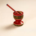  Handmade Lacquered Wooden Mortar & Pestle Set - Small 