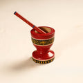  Handmade Lacquered Wooden Mortar & Pestle Set - Small 