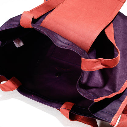 Purple - Handpainted Kalamkari Natural Dyed Cotton Shoulder Bag