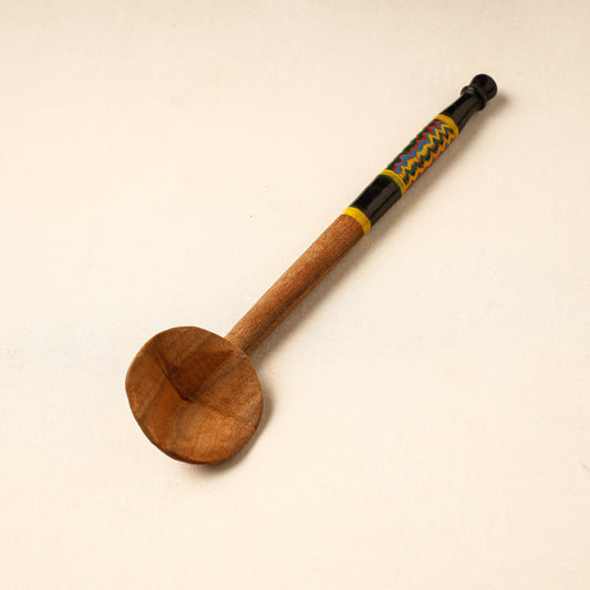 Handmade Lacquered Wooden Ladle Spoon - Medium