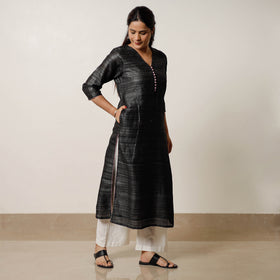 Buy Pure Desi Tussar Silk Long Kurta for Women