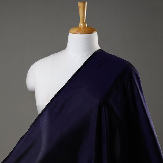 Blue - Purple Prewashed Plain Pure Silk Fabric