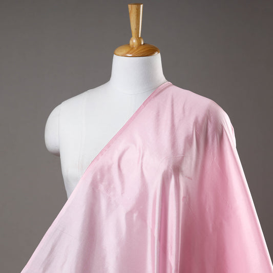 Baby Pink Prewashed Plain Pure Silk Fabric
