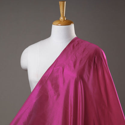 Dark Pink Prewashed Plain Pure Silk Fabric